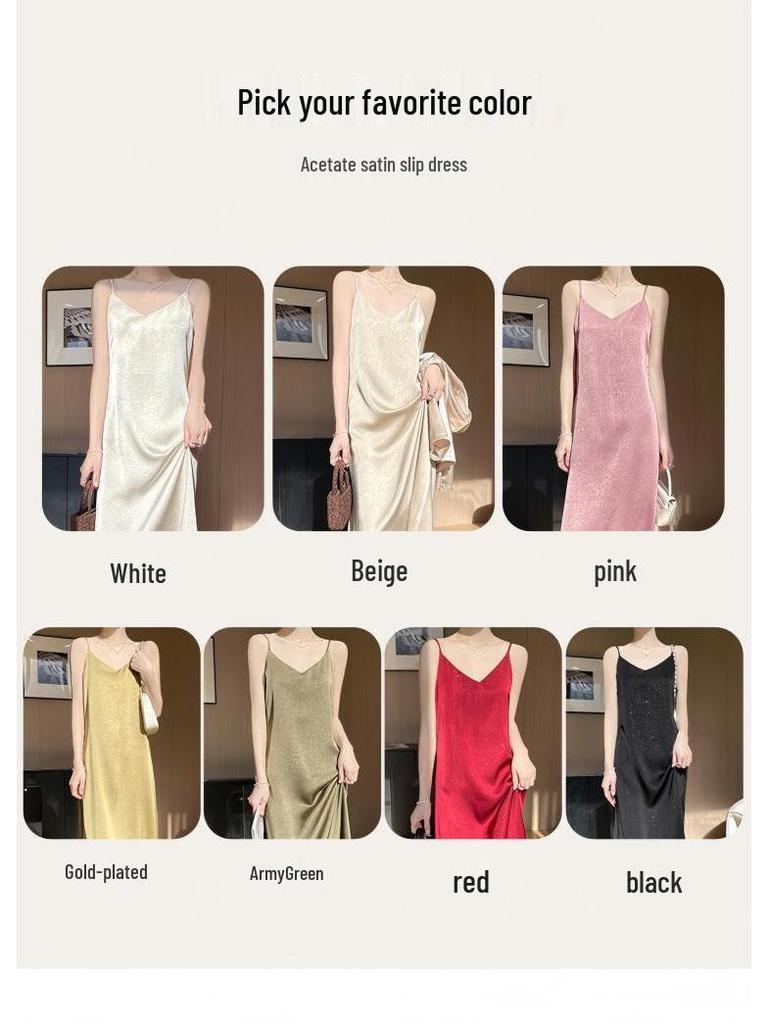 V-Neck Floral Acetate Satin Maxi Dress with Sequins (2025 Summer Collection)