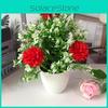 Artificial Hydrangea Plant With Plastic And Silk Flowers For Home Decor And Tabletop Display