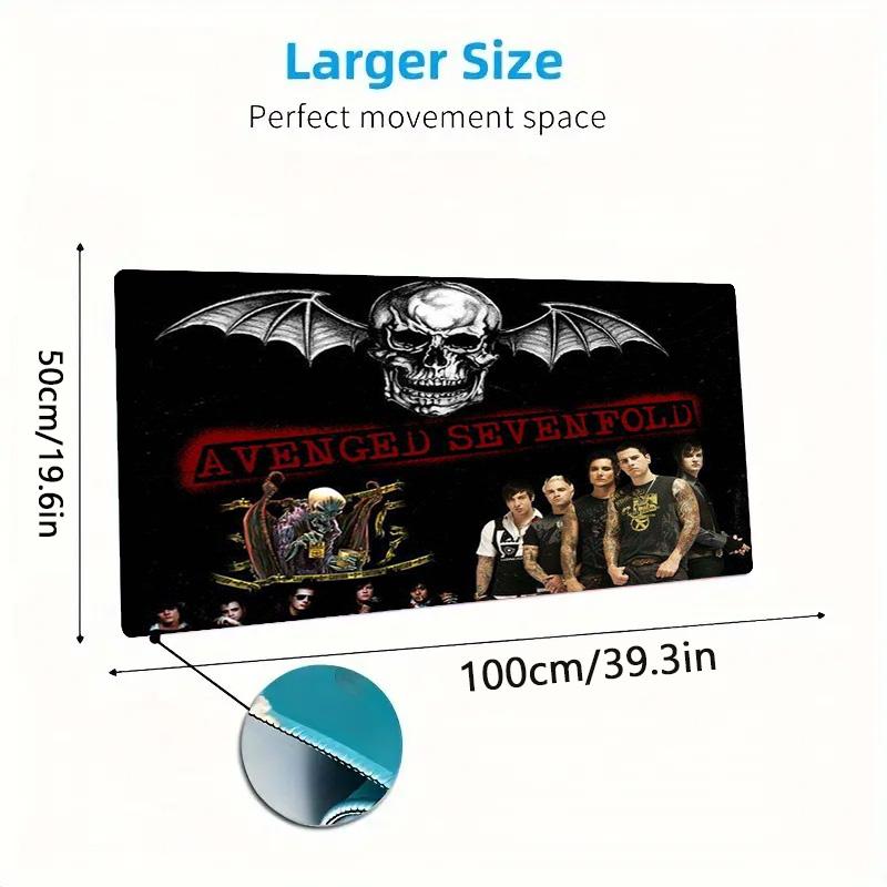 Avenged sevenfold Color Mouse Pad Large Gaming Table Cushion Non-slip Laptop Tablet Big Mousepad XXL Mat Mini PC Playmat With Lock edge