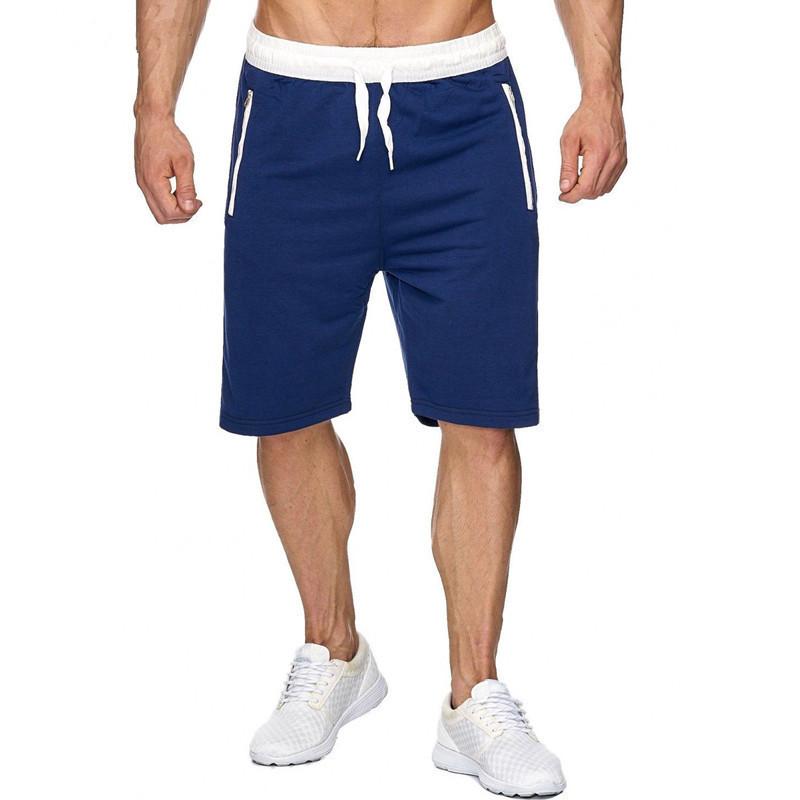

Men Shorts Knee Length Regular Loose Zipper Pockets Summer Short Pants Plus Size