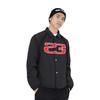 Jordan Polo Print Single-Breasted Long Sleeve Coach Jacket Men jackets Black HF9331-010