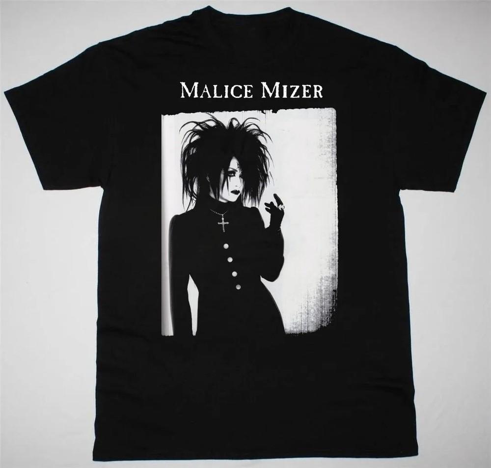 Винтажная черная футболка из плотного хлопка Malice Mizer Singer, все размеры, для мужчин TT559, унисекс XL