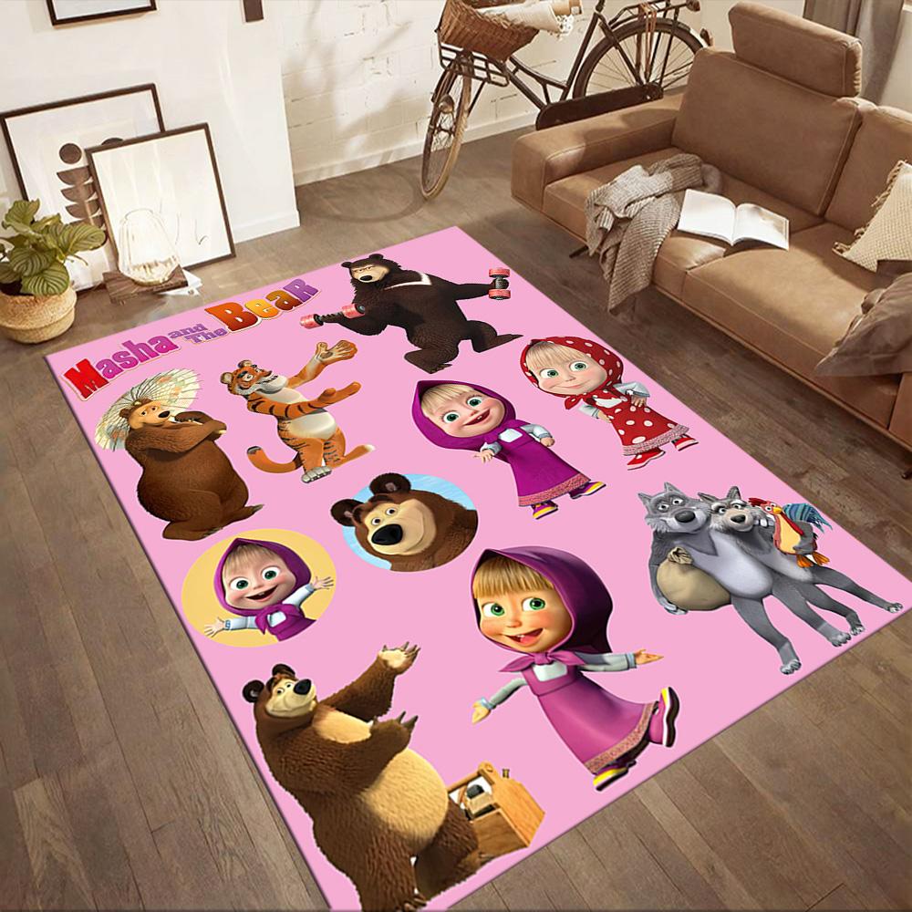 Masha Bear Carpet Design for Bedrooms Outdoor Foyer Decorate Room Antislip Carpet Office Home Decor Perfect Gift for Friends & Family