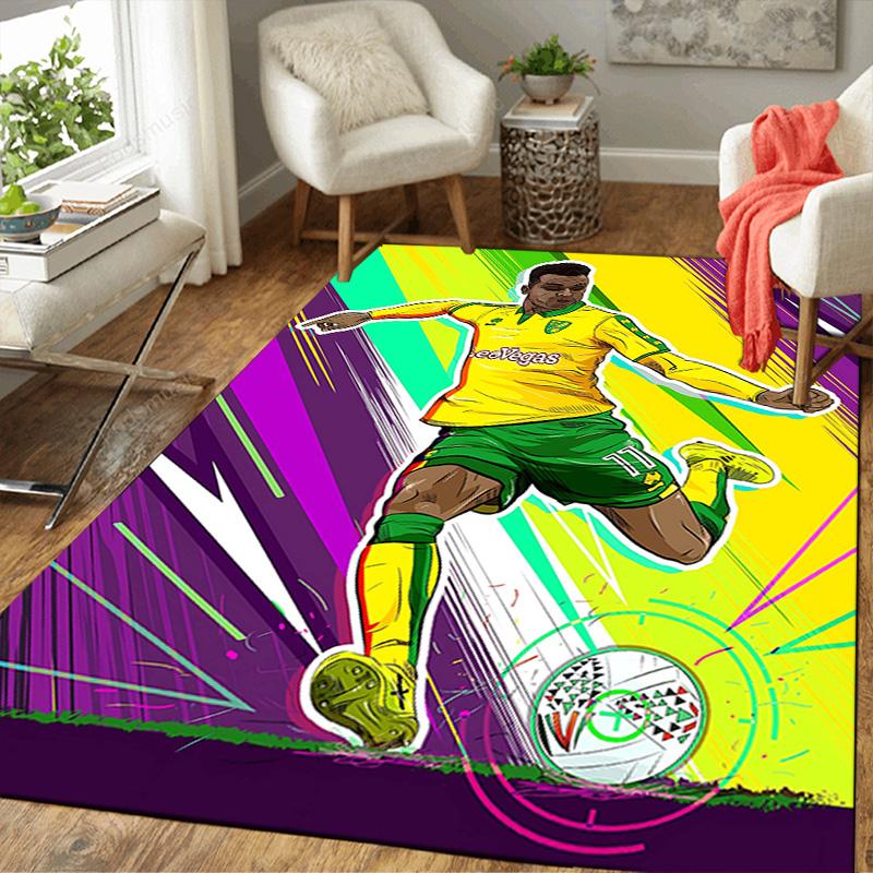 1pc Dynamic Soccer Player Action Rug, Office Carpet Indoor Outdoor Entrance Doormat, Non-Slip Soft And Comfortable, Living Room. DT707081 40cm by 60cm