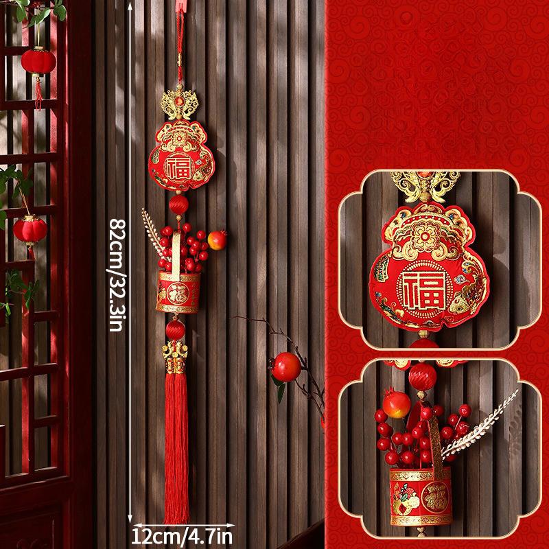 Chinese New Year 2025 Decorations Chinese Spring Festival Hanging Pendant Door Wall Ornament Traditional Chinese Room Decoration