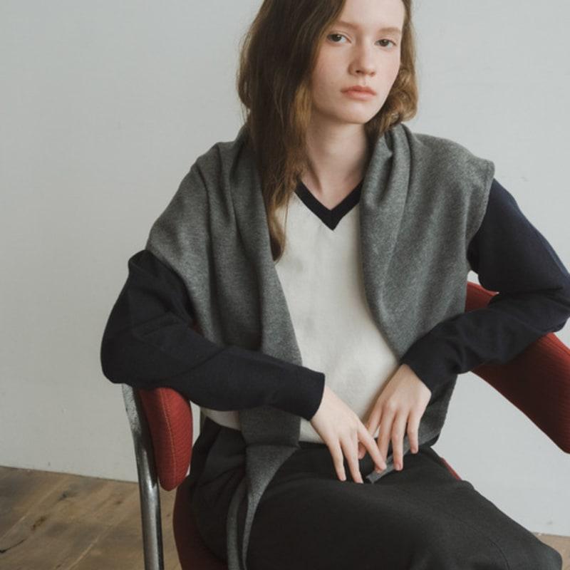 ANEDIT O Silk Wool Multiway Knit Scarf_2colors