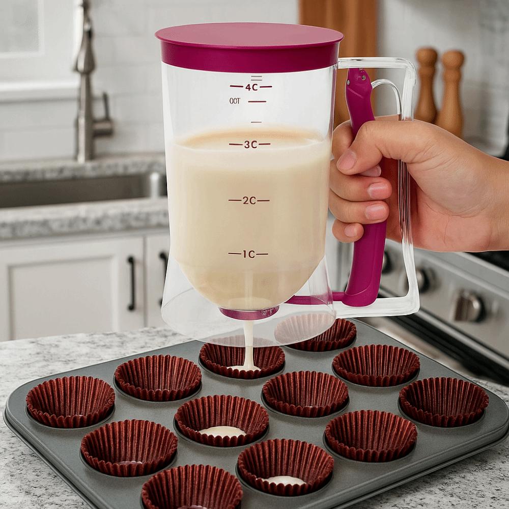 Plastic Crepes Batter Separator Hand-Held Batter Funnel Pancake Batter Dispenser  Cupcake