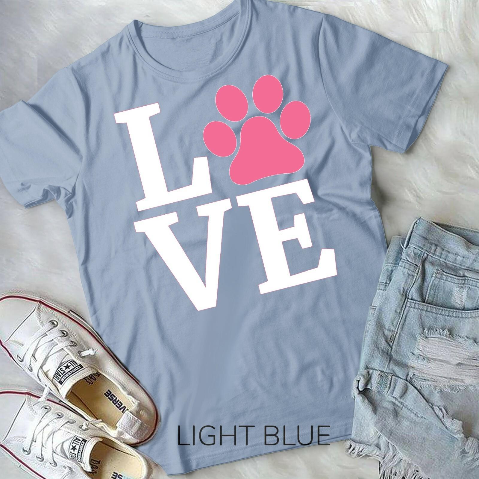 I Love Animals T-shirt Cat Dog Pet Lover Unisex Form T-shirt Youth T-shirt L