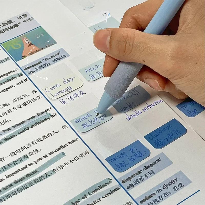 120pcs/set Gradient Color Series Sticky Note Creative Design Simplicity Student Label Indec Sticker Student/office Supplies