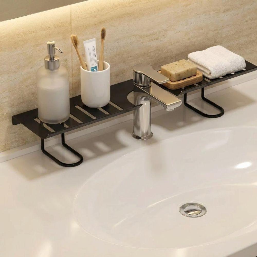 Water Drainage Bathroom Storage Rack Rustproof Kitchen Sink Shelf Metal Mesh Shelf Toilet