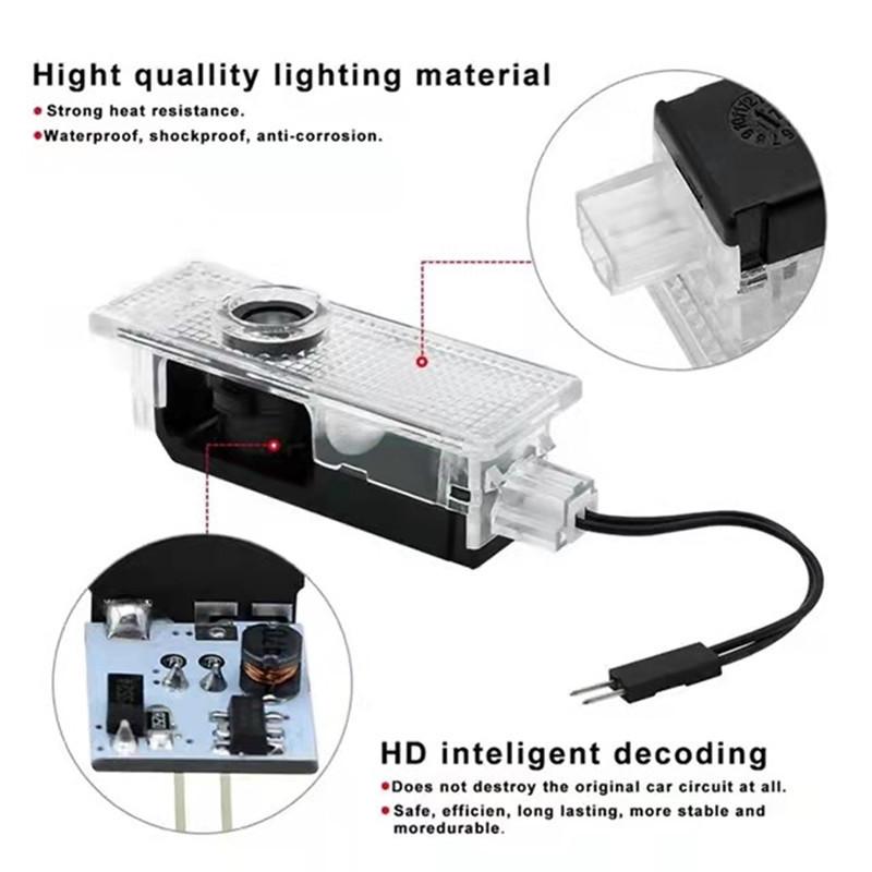 2Pcs Cooper S Projector LED Car Door Ghost Shadow Welcome Light For Works R55 R56 R50 R53 R60 R61 F54 F55 F56 F60 Accessories