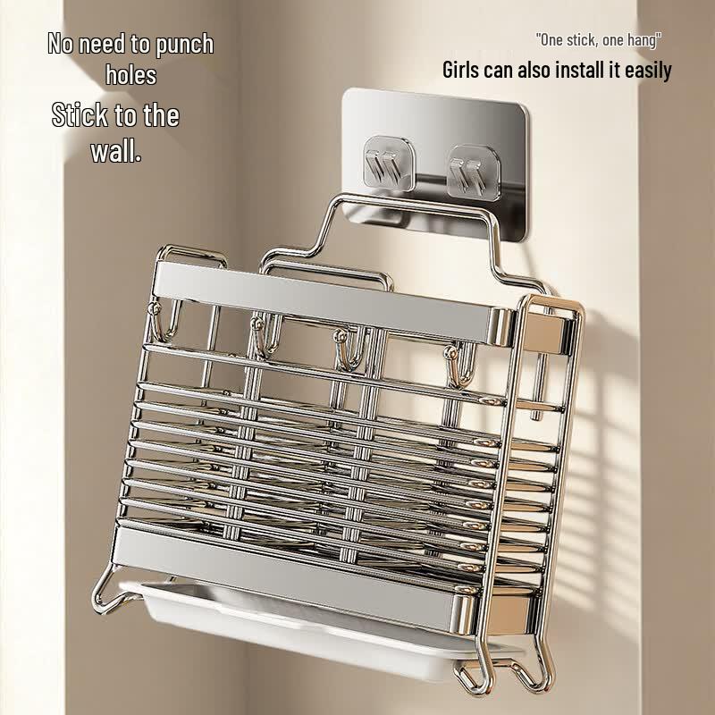 ASD 304 Stainless Steel Kitchen Draining Chopstick Holder