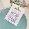 4Pcs Girl Hairpin Plaid Dot Printing Water Drop BB Clip Sweet Girly Style Strong Grip Bang Hair Pins Hair Accessory