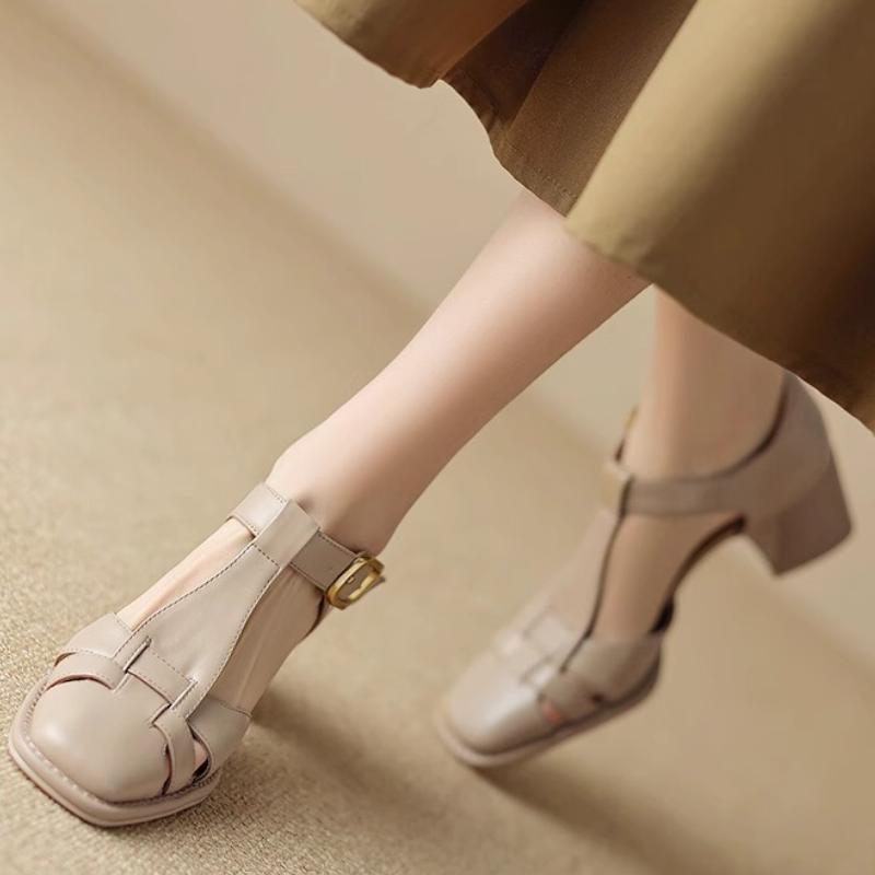 Zomer Dames Hoge Hakken Mode Pumps Blokhak Comfortabele Casual Schoenen Jurk Elegant Dames Sandalen 2025 Trend Feest Sandalias De Tacón