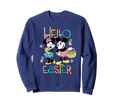 Disney Mickey Mouse a Minnie Mouse Retro Hello Velikonoční mikina