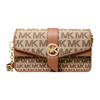 Greenwich Classic Color Block Presbyopia Printed Armpit Bag Cowhide Shoulder Bag Regular Women's Brown and Beige