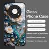 White Camellia Flower Marble Texture Tempered Glass Phone Case for Xiaomi 15 Pro+ 14 Ultra 14T 13T 12 11 Lite 10T 11T PRO Cover