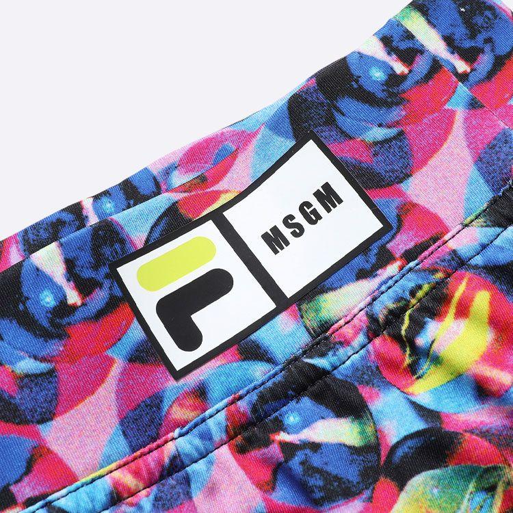 Fila X MSGM Collaboration Sports Lifestyle All Over Print Comfortable Casual Skirt Women Skirts Multicolor A11W123325F-PT