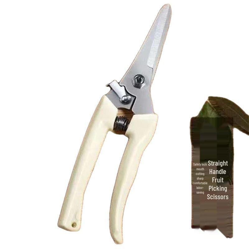 Multi-Functional Stainless Steel Pruning Shears: Orchard & Garden Tool for Tree Branches and Fruits.