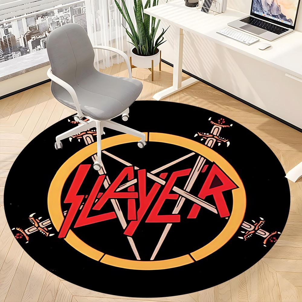 1pc Slayer Band LogoChair Carpet for Office, Non-slip, Soft and Durable Office Rug, Perfect for Office yy250925252
