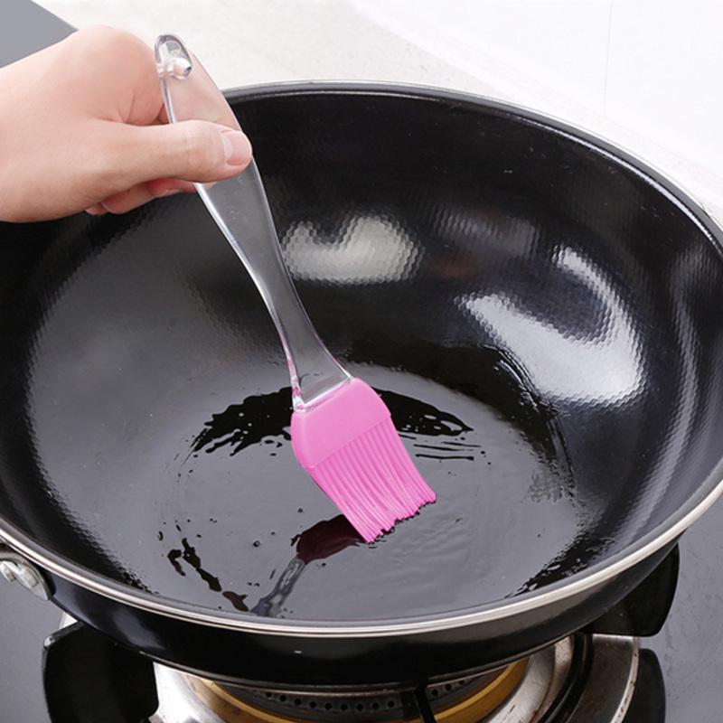 Silicone Bread Basting Brush with Transparent Handle BBQ Baking DIY Kitchen Cooking Tools