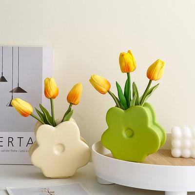 Individualistic Small Flower Ceramic Vases Northern Europe Living Room Flower Arrangement Dry Flower Decoration Home Decoration