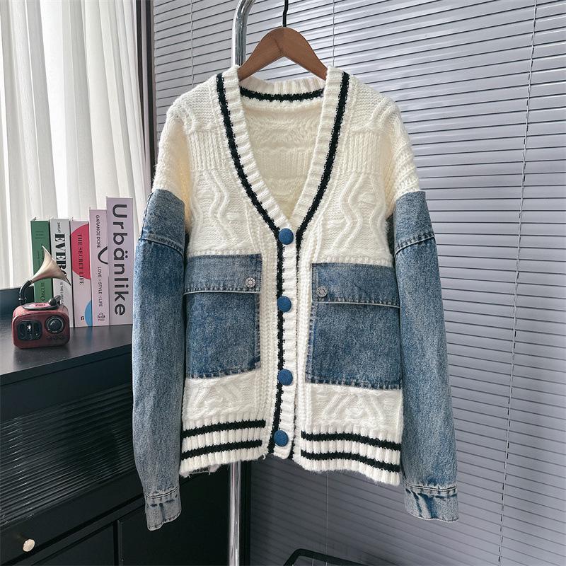 Korean Petite Lace Patchwork Knitted Sweater Vest