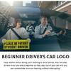 3 PCS Student Driver Sticker, Removable Reble New Driver Sign with Suction Cups, Please Be Patient Novice Driver Safety Warning, Rookie Driver