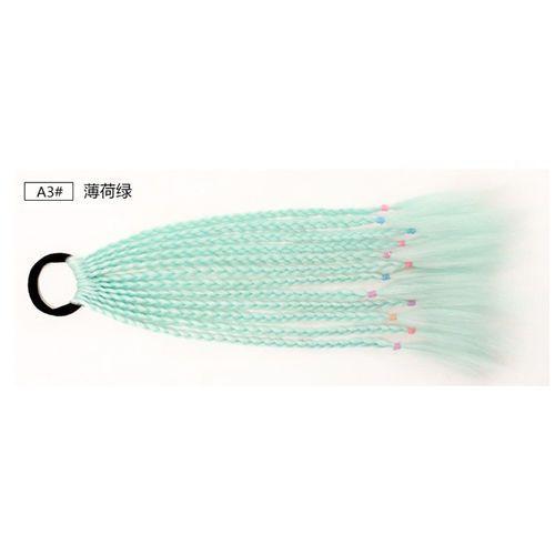 Children's Wig Dreadlocks Hair Accessories Bow Tie Style Colorful Braided Hair Ties Girls' Short Stage Cute Ombre Ponytail