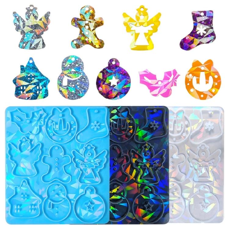 Light and Shadow Keychain Mold DIY Epoxy Craft Necklace Pendant Jewelry Mold