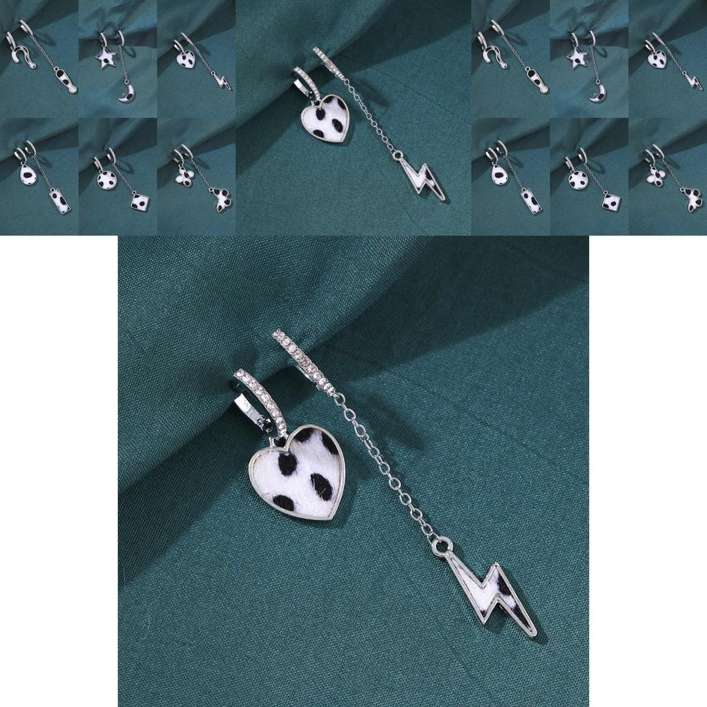 Elegant Geometric Alloy Earrings Milk Pattern Silver-plated Street Style