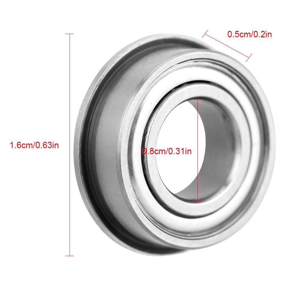 10 stücke F688ZZ Doppelt Geschirmt Flansch Rillenkugellager 8x16x5mm