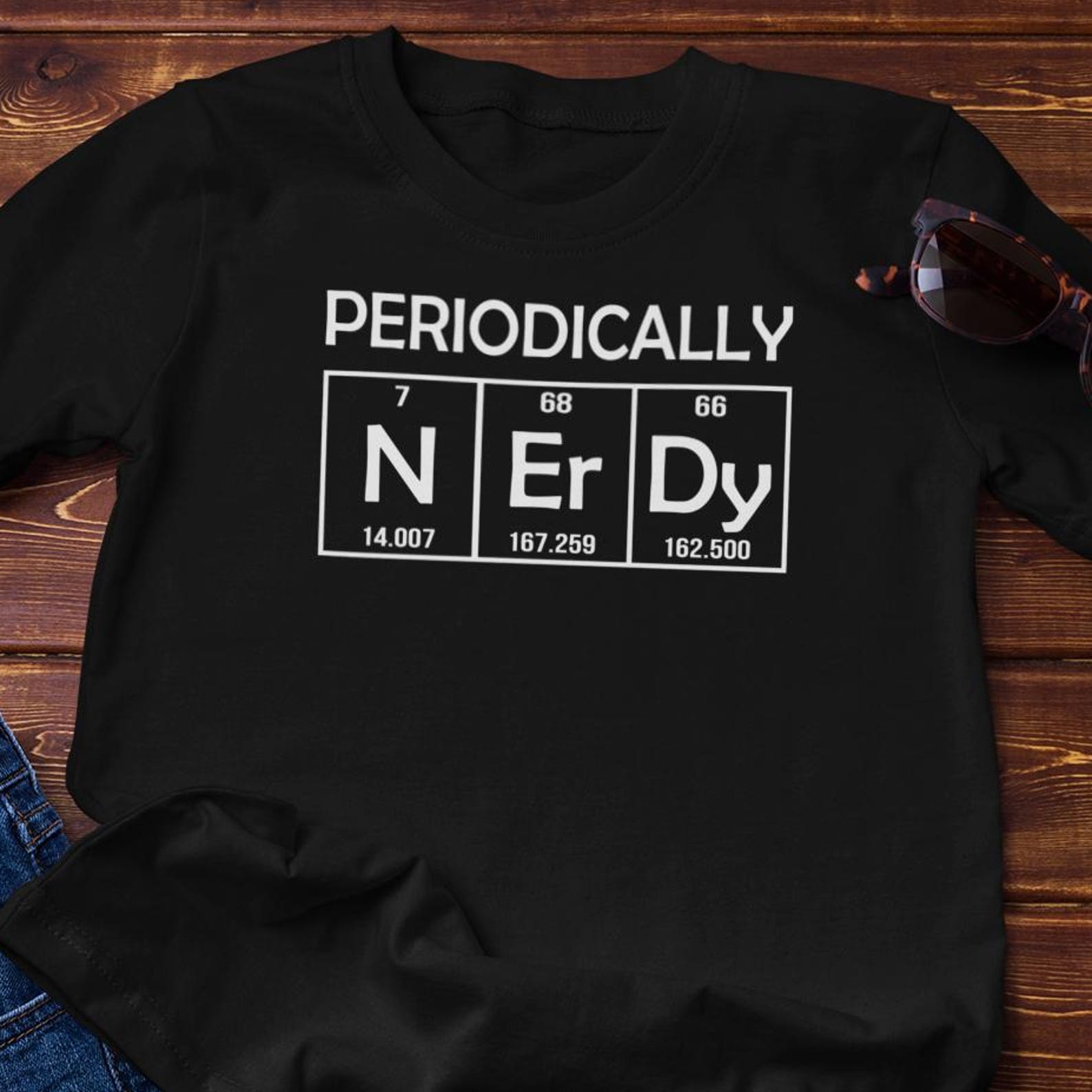 Periodic Table Tee | Periodically Nerdy Chemistry Cotton T-Shirt L
