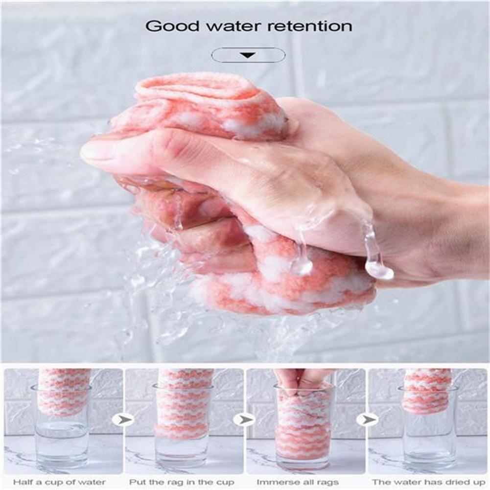 Absorbent Cloth Cleaning Rag Dishwashing Towel Washcloths Cleaning Supplies