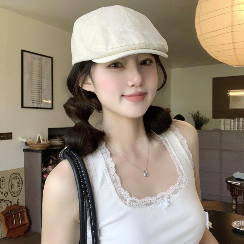 25 New summer breathable ice silk forward hat retro cap versatile hat female sunshade