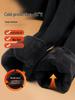 2024 Women's High Waist Velvet Flared Jeans – Slim Fit, Black, Autumn/Winter Collection