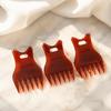 3PCS Compact Size Texturizing Comb Hangable Loop Styling Comb Set Wide Tooth Combs  For Curly Hair