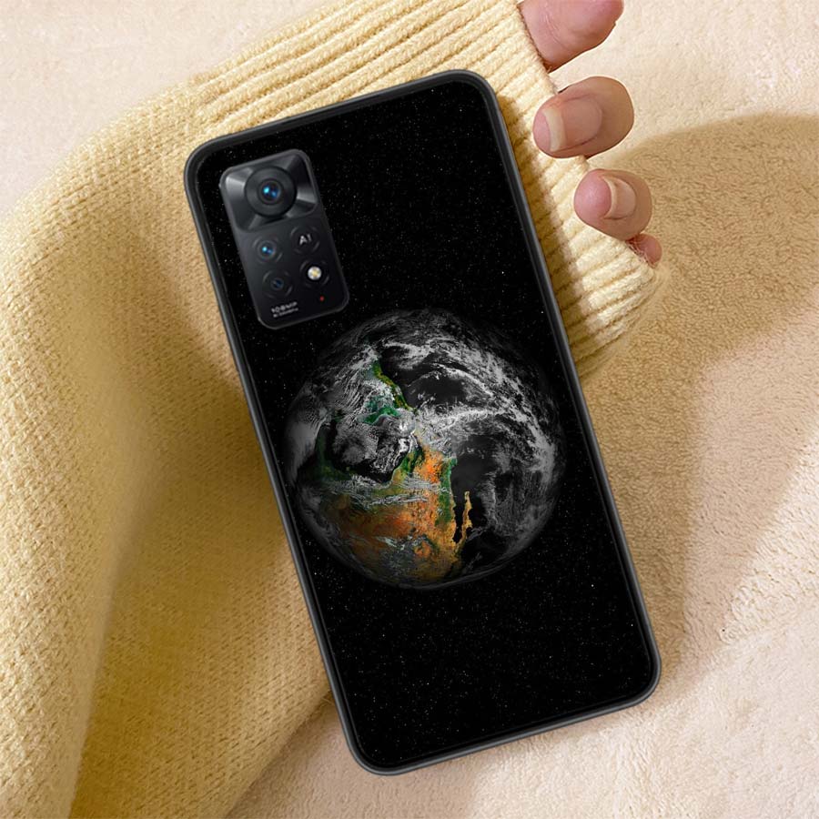 

Earth, Stars, Space Phone Case For Redmi Note 13 14 15 Pro Plus 12 13C 12C 15C 9 10 10C 9T 9C 9A TPU Soft Cover Clear Cell Cases Redmi 9A