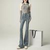 Women's 2025 High-Waisted Micro-Flare Jeans - New Spring & Autumn Petite Slimming Horseshoe Style