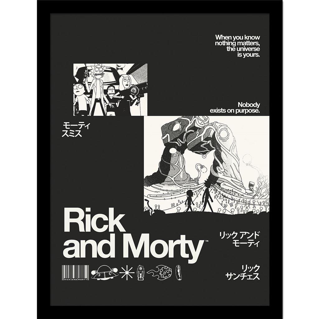 Rick And Morty Nobody Exists On Purpose Framed Print