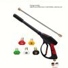 4000PSI High Pressure Car Wash Gun 40-inch with M22-14 Brass Valve & 1/4" Quick Connect 5 Nozzles for Trucks/Pickup Cleaning