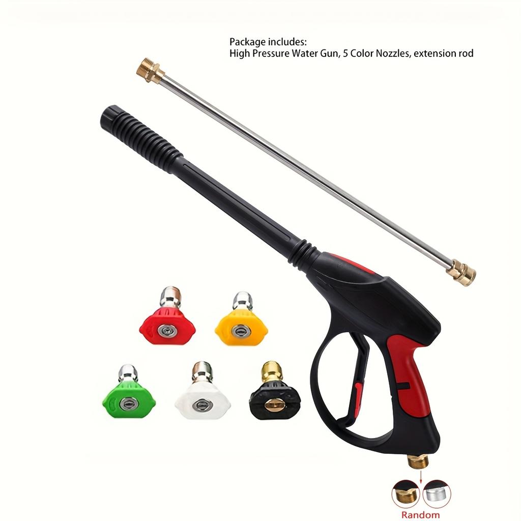 4000PSI High Pressure Car Wash Gun 40-inch with M22-14 Brass Valve & 1/4" Quick Connect 5 Nozzles for Trucks/Pickup Cleaning