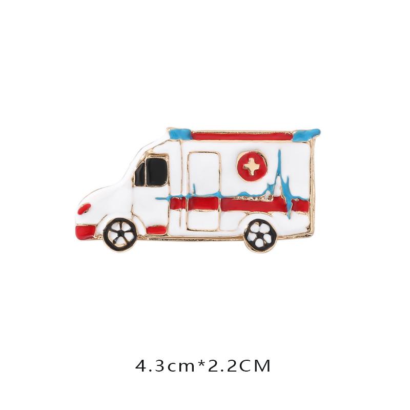 New Creative Medical Medicine Equipment Brooch Pin Stethoscope Electrocardiogram Heart Shaped Pin Brooches Lapel Jewelry