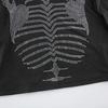 European and American Y2K round neck slim fit spring and summer hot stamping personalized dark style exposed navel T-shirt