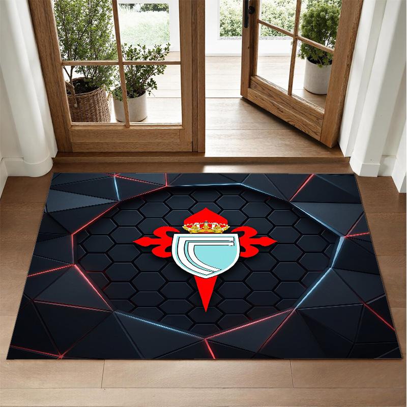 Celta Vigo FC Design Crystal Velvet Rug Soft Decorative Mat for Bedroom Entrance