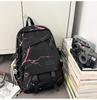 Schoolbag Backpack Female Junior High School Students Graffiti Backpack Male 1011 New Simple Design Large Capacity Multi-layer Student Schoolbag