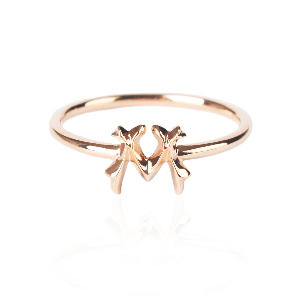 Mezmic Ryan M Logo 14K Gold Ring