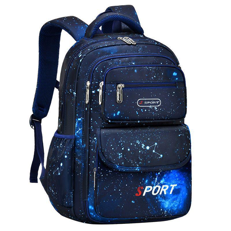 Starry Sky Children’s Dirt-Resistant School Backpack for Boys, Grades 1-6
