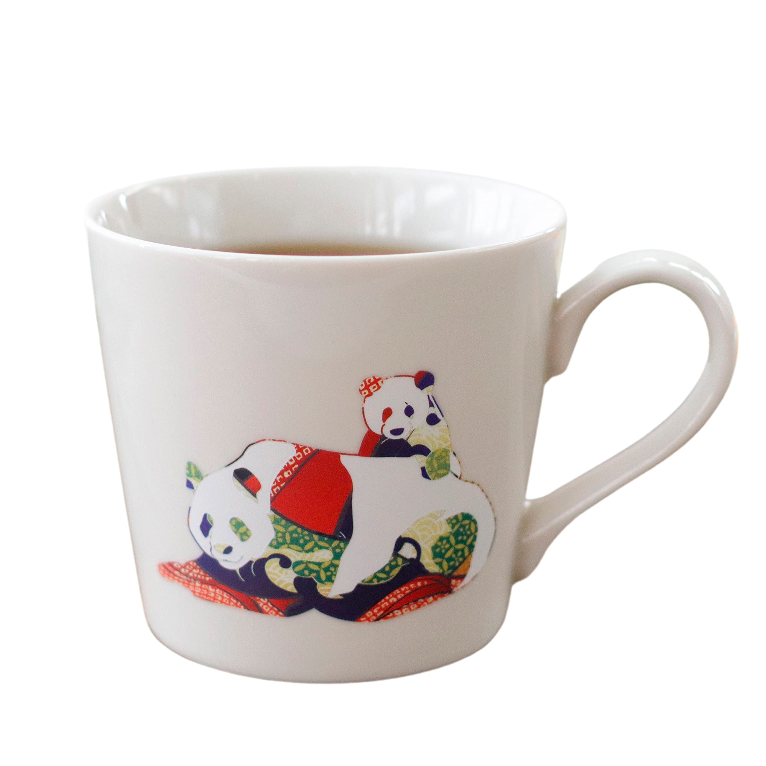 

Marumo Takagi Pottery Panda Interaction Coffee Stylish and Cute Gift for 60th Popular Christmas Gift [Temperature-inspired design] Parent-Child Mug,