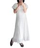 Puff Sleeve Dress for Women Short Sleeve Long Dress Perfect for Matching Outfits for Parents and Travel M Petite Check Off [Kobe Lettuce][Yui
